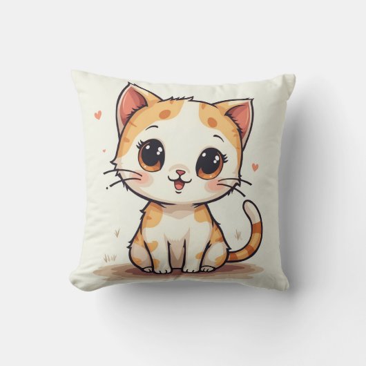 可愛い猫枕 クッション (正面)