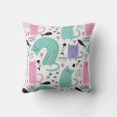 可愛い猫柄 クッション (裏面)