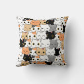 可愛い猫柄 クッション (裏面)