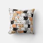 可愛い猫柄 クッション (正面)