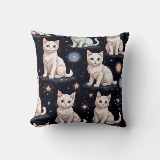 可愛い猫柄 クッション (正面)