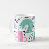 可愛い猫柄 コーヒーマグカップ (正面左)