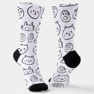 可愛い猫柄 ソックス