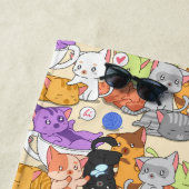 可愛い猫柄    ビーチタオル (インサイチュ)