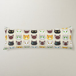 可愛い猫柄 ボディピロー