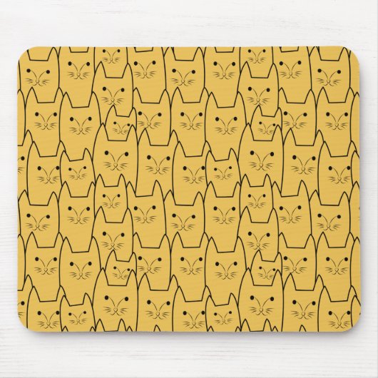 可愛い猫柄 マウスパッド (正面)