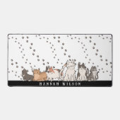 可愛い猫柄 |モノグラム デスクマット (正面)