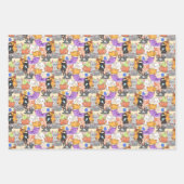 可愛い猫柄 ラッピングペーパーシート (正面)