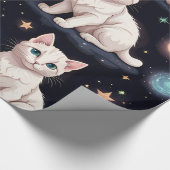 可愛い猫柄 ラッピングペーパー (角)