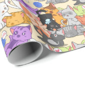 可愛い猫柄 ラッピングペーパー (ロールコーナー)