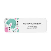 可愛い猫柄 ラベル (正面)