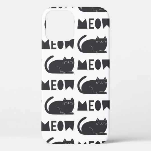 可愛い猫柄。ヴィンテージイラストレーション Case-Mate iPhoneケース (裏面)