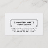 可愛い猫柄 名刺 (裏面)