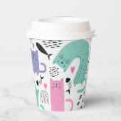 可愛い猫柄 紙コップ (裏面)