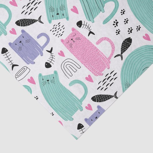 可愛い猫柄 薄葉紙 (詳細)