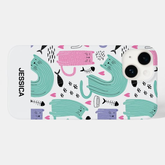 可愛い猫柄 Case-Mate iPhoneケース (裏面 (横))