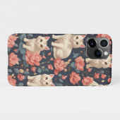 可愛い猫柄 iPhoneケース (裏面横)