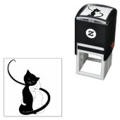可愛い猫漫画猫好き セルフインキングスタンプ (インサイチュ)