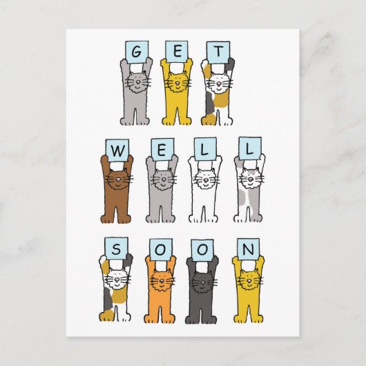 可愛い猫漫画 ポストカード (正面)