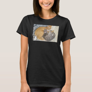 可愛い猫物女人男少年猫用 Tシャツ