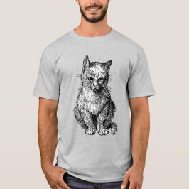 可愛い猫獣メンズTシャツ Tシャツ