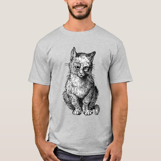 可愛い猫獣メンズTシャツ Tシャツ (正面)