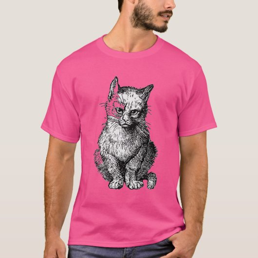 可愛い猫獣メンズTシャツ Tシャツ (正面)