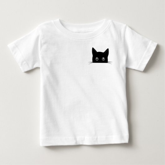 可愛い猫用シャツ隠れ猫用シャツ ベビーTシャツ (正面)
