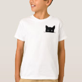 可愛い猫用シャツ隠れ猫用シャツ Tシャツ (正面)