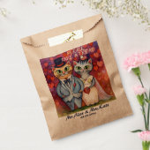 可愛い猫結婚の フェイバーバッグ (封をした状態)