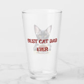 可愛い猫絵画のビール タンブラーグラス (裏面)