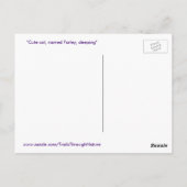 可愛い猫考えのハガキ ポストカード (裏面)