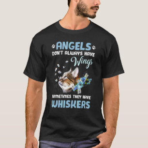 可愛い猫蝶の花エンジェル必ずしもH Tシャツ