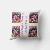 可愛い猫装飾用クッション独身の猫を飼っていない クッション (裏面)