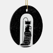 可愛い猫読のシェークスピア遊 セラミックオーナメント (右)