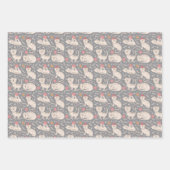 可愛い猫遊の毛玉が眠る ラッピングペーパーシート (正面)