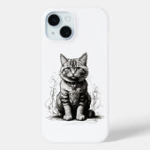 可愛い猫鉛筆スケッチ Case-Mate iPhoneケース (裏面)