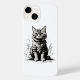 可愛い猫鉛筆スケッチ Case-Mate iPhone 14ケース