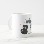 可愛い猫集団 | 猫好きデザイン | 買今 コーヒーマグカップ (正面左)