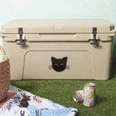 可愛い猫顔カスタムカットのビニール貼り シール (クーラー)