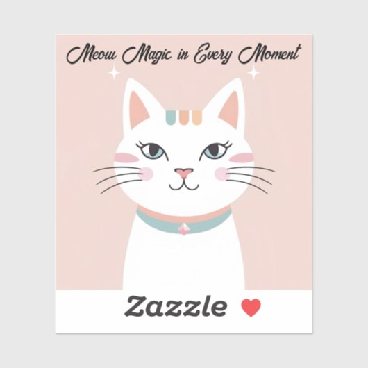 可愛い猫顔ステッカー – PixelCharm Studio シール (シート)