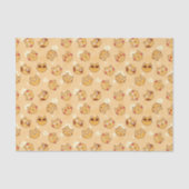 可愛い猫顔 |オレンジ 薄葉紙 (正面)