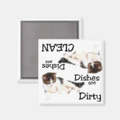 可愛い猫食洗機磁石 マグネット (正面/裏面)