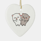 可愛い猫餅 セラミックオーナメント (右)