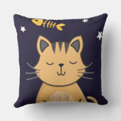 可愛い猫魚ドリームペットデコール子猫ホームデコール クッション (裏面)