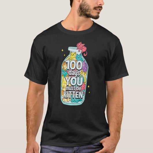 可愛い猫100日100日目の子 Tシャツ (正面)