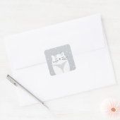 可愛い猫2023年のシンボル。 スクエアシール (封筒)