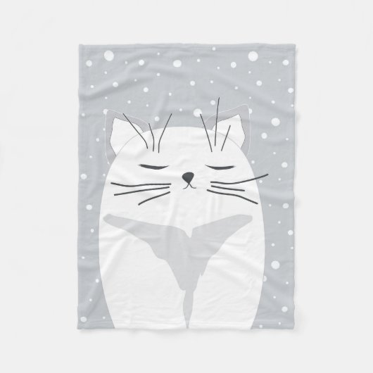 可愛い猫2023年のシンボル。 フリースブランケット (正面)