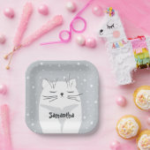 可愛い猫2023年のシンボル。 ペーパープレート (パーティー)