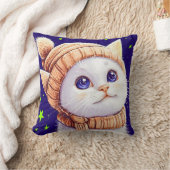 可愛い猫 クッション (ブランケット)
